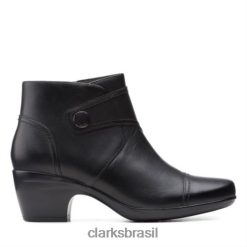 Clarks unissex clarks emily calle couro preto RJZRN4122 couro preto