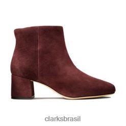 Clarks unissex clarks flora transparente bordô RJZRN4236 Borgonha