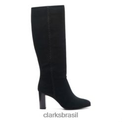 Clarks unissex clarks karamo hi preto camurça RJZRN4187 Camurça preta