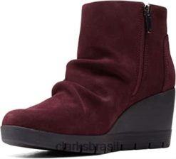 Clarks unissex clarks madera way camurça bordô RJZRN2096 camurça bordô