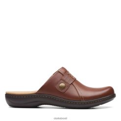 Clarks unissex clarks mahoga ny couro laurieann ella mahoga ny couro RJZRN6265 couro de mogno