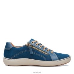 Clarks unissex clarks nalle renda azul-petróleo RJZRN5026 cerceta