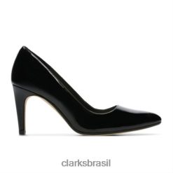 Clarks unissex clarks patente preto laina rae RJZRN4059 patente preta