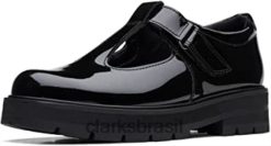 Clarks unissex clarks prague brill sapatos de couro mais velhos preto RJZRN35