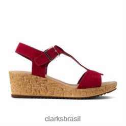 Clarks unissex clarks rissa sun camurça fúcsia RJZRN4275 camurça fúcsia