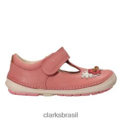Clarks unissex Clarks rosa bebê florescem suavemente fst f fit RJZRN4707 bebê Rosa