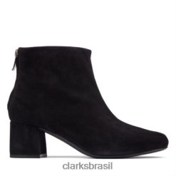 Clarks unissex clarks sheer 55 zip camurça preta RJZRN4098 Camurça preta