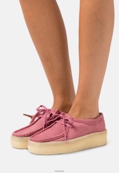 Clarks unissex Clarks Wallabee Cup casual com cordões rosa RJZRN6939 rosa