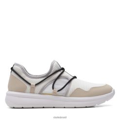 Clarks unissex combi branco ezera skip branco combi clarks RJZRN6540 combinação branca