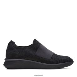 Clarks unissex combinação preta un rio knit combinação preta clarks RJZRN5020 combinação preta