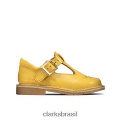 Clarks unissex cometa weave inf g fit amarelo patente clarks RJZRN4726 patente amarela