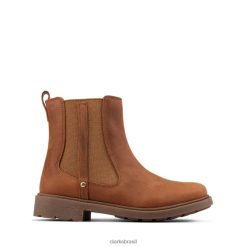 Clarks unissex couro marrom clarks astrol ortoddler couro tan RJZRN5744 couro bronzeado