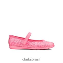 Clarks unissex dance tap inf f fit clarks rosa sintético RJZRN4725 sintético rosa