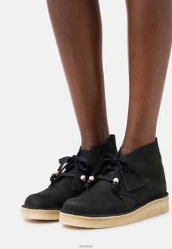 Clarks unissex deserto carvão amarrar preto clarks RJZRN6926 preto