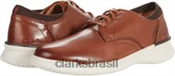 Clarks unissex donaway clarks de couro marrom escuro liso RJZRN1414 couro castanho escuro