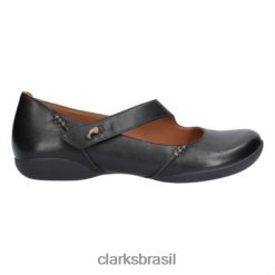 Clarks unissex felicia plum clarks couro preto RJZRN4069 couro preto