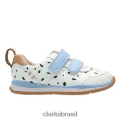 Clarks unissex ferrisvibe fst f fit clarks couro combi branco RJZRN4749 couro combinado branco