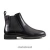 Clarks unissex griff plaza clark couro preto RJZRN4199 couro preto