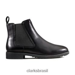 Clarks unissex griff plaza clark couro preto RJZRN4199 couro preto