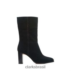 Clarks unissex karamo mid clark camurça preta RJZRN4189 Camurça preta