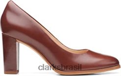 Clarks unissex kaylcara 2 sapatos de couro marrom clarks RJZRN607