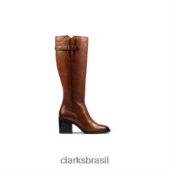 Clarks unissex mascarpone2 up clarks couro tan RJZRN4183 couro bronzeado