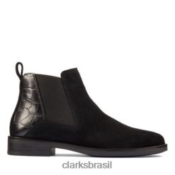 Clarks unissex memi top crocodilo preto RJZRN4102 crocodilo preto