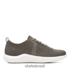 Clarks unissex nova glint clarks azeitona escura combi RJZRN4335 combinação de azeitona escura