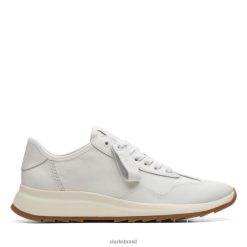 Clarks unissex off white couro dash lite lo off white couro clarks RJZRN6084 couro branco