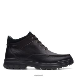 Clarks unissex rockie 2 hi gore-tex couro preto clarks de couro preto RJZRN5694 couro preto