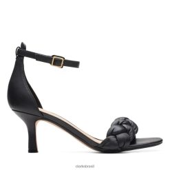 Clarks unissex sandália amali couro preto clarks couro preto RJZRN5255 couro preto