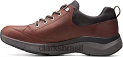 Clarks unissex sapatos clarks wave 20 vibe couro marrom oleoso RJZRN722