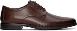 Clarks unissex sapatos de couro Howard Walk marrom escuro Clarks RJZRN1550