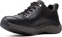 Clarks unissex sapatos de couro wave 20 vibe preto 1 clarks RJZRN1245