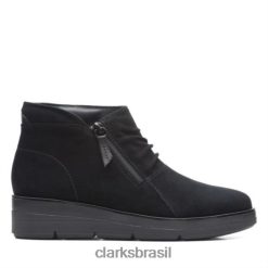 Clarks unissex shaylup clark camurça preta RJZRN4133 Camurça preta
