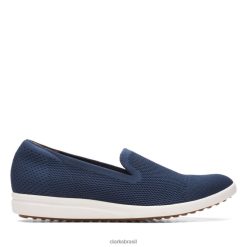 Clarks unissex tamzen slip azul marinho malha clarks RJZRN6526 malha azul marinho