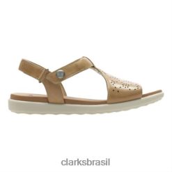 Clarks unissex tan clarks e reisel mae RJZRN4283 bronzeado