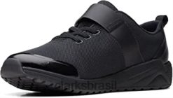 Clarks unissex tênis clarks black aeon pace juvenil RJZRN962