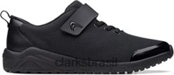Clarks unissex tênis preto aeon pace juvenil têxtil clarks RJZRN2894