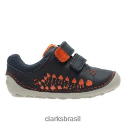 Clarks unissex ti ny trail fst g fit clarks couro marinho RJZRN4999 couro marinho