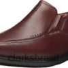 Clarks unissex unsheridan go slip-on clarks de couro marrom RJZRN1342 Couro Marrom
