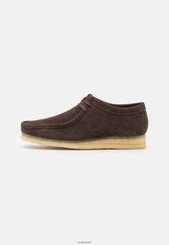 Clarks unissex wallabee casual amarrar clarks marrom escuro RJZRN7133 marrom escuro