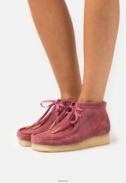 Clarks unissex wallabee casual amarrar clarks rosa rosa RJZRN6919 rosa rosa