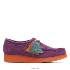 Clarks unissex wallabee roxo sde combi roxo sde combi clarks RJZRN5174 combinação sde roxa